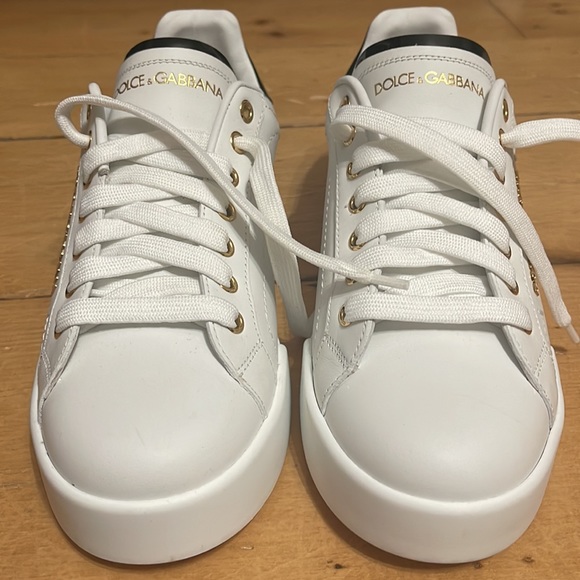 Dolce & Gabbana Calfskin nappa Portofino sneakers with lettering - Picture 8 of 15